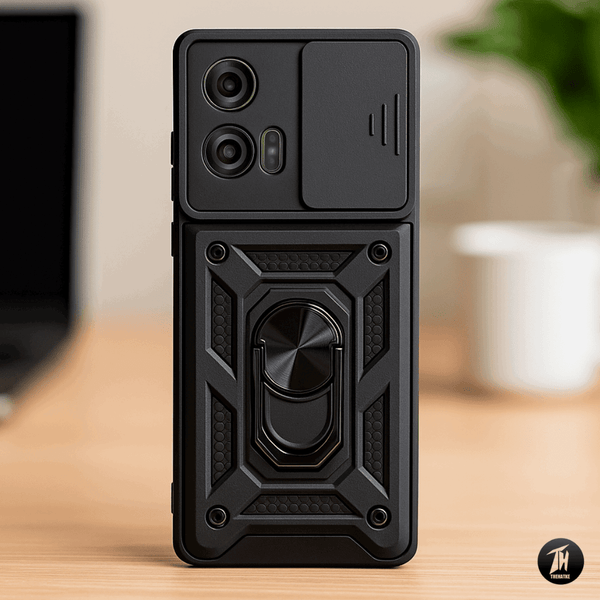 TitanArmor Black Silicone case for Motorola G85 - The Hatke