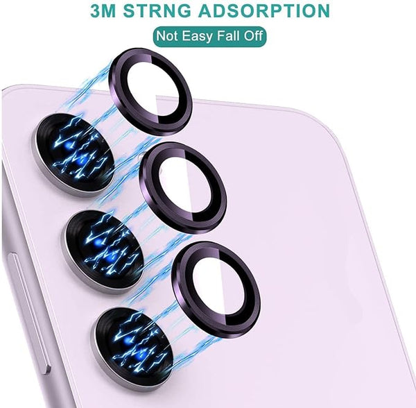 Titanium Voilet Metallic camera ring lens guard for Samsung S24 - The Hatke