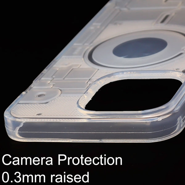 Trans white silicon Case for Apple iphone 15 Pro Max - The Hatke