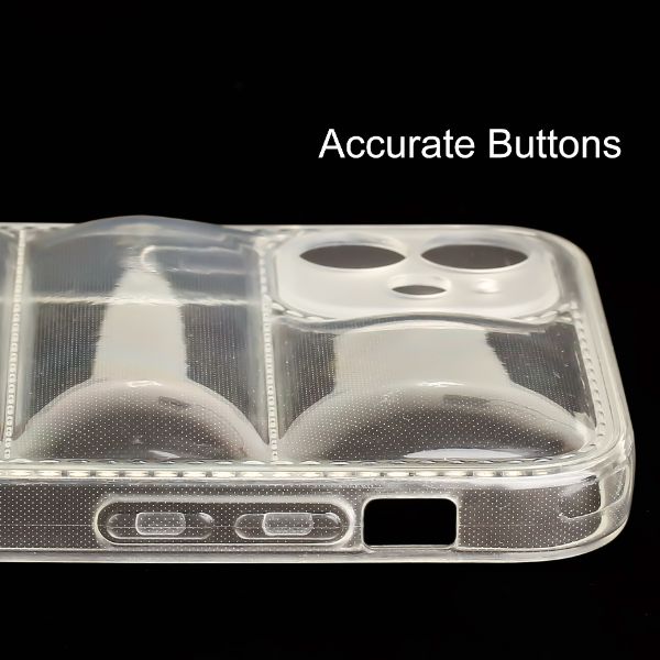 Transparent Puffon silicone case for Apple iPhone 12 - The Hatke