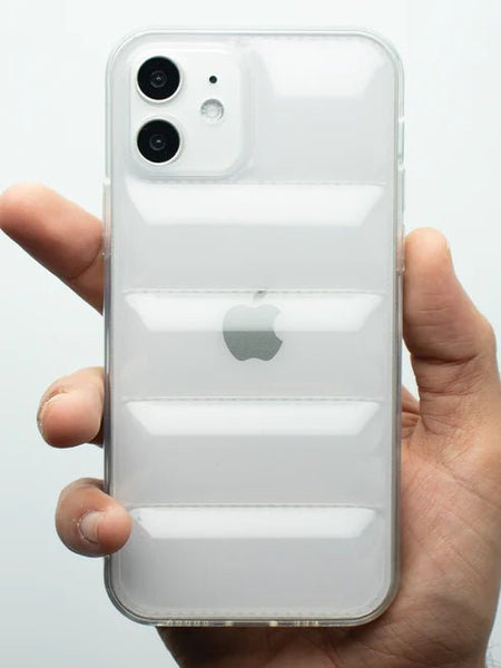 Transparent Puffon silicone case for Apple iPhone 12 - The Hatke