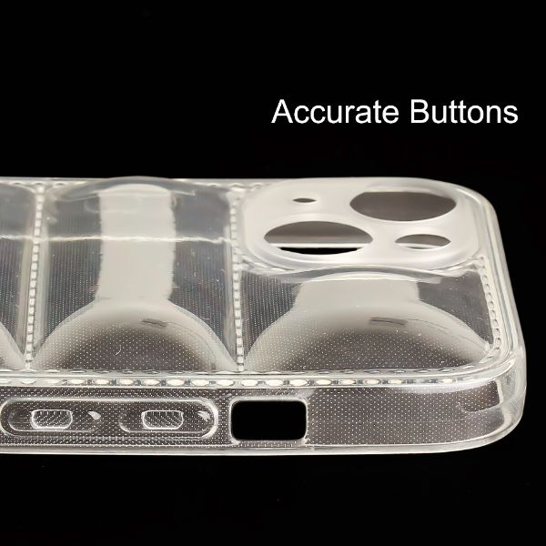 Transparent Puffon silicone case for Apple iPhone 14 Plus - The Hatke