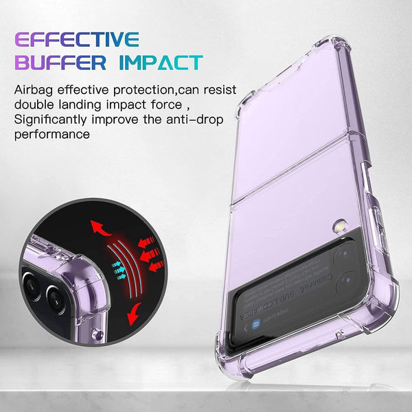 Transparent TPU Silicone case for Samsung Galaxy Z FLIP 4 - The Hatke