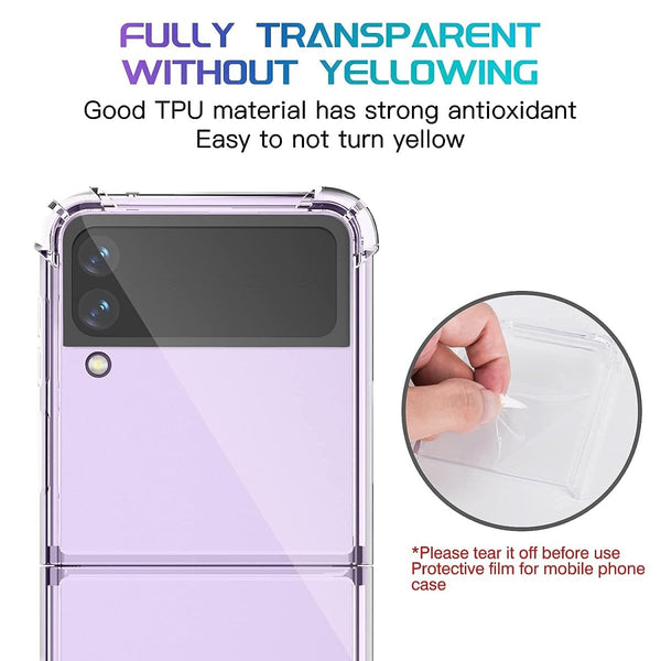 Transparent TPU Silicone case for Samsung Galaxy Z FLIP 4 - The Hatke