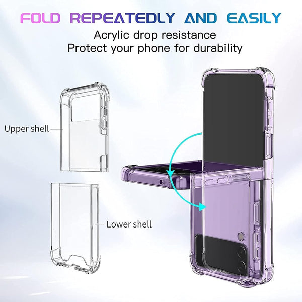 Transparent TPU Silicone case for Samsung Galaxy Z FLIP 4 - The Hatke