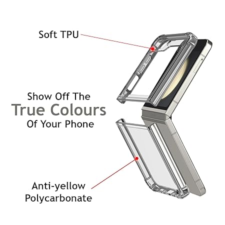 Transparent TPU Silicone case for Samsung Galaxy Z FLIP 5 - The Hatke