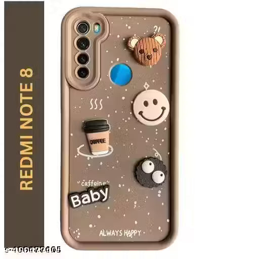 BROWN COFFEE (ALWAYS HAPPY) Silicone case for Redmi Note 8
