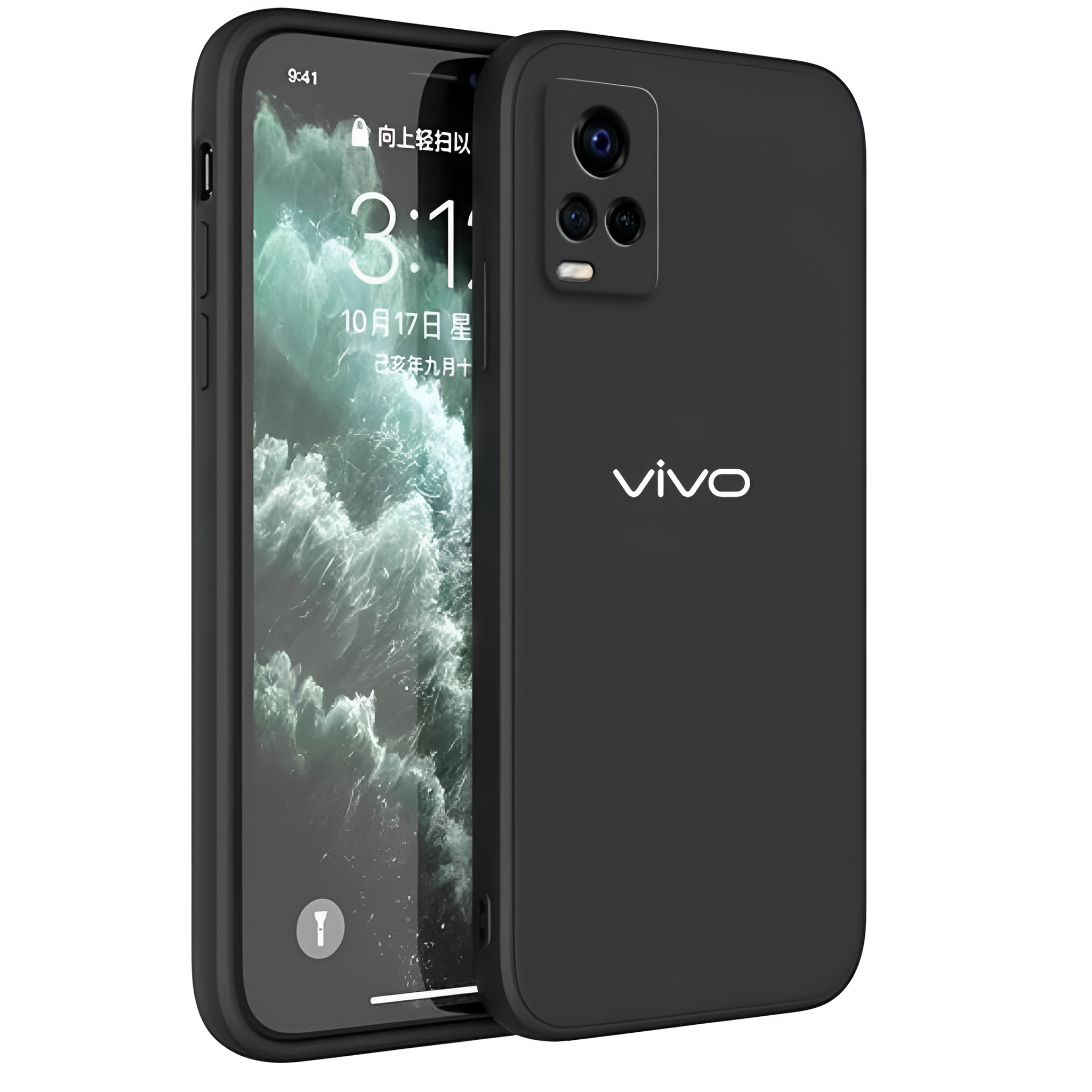 Black Camera Original Silicone case for Vivo V20