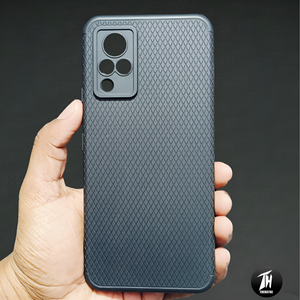 Black Line Wave Silicone Case for Vivo V21