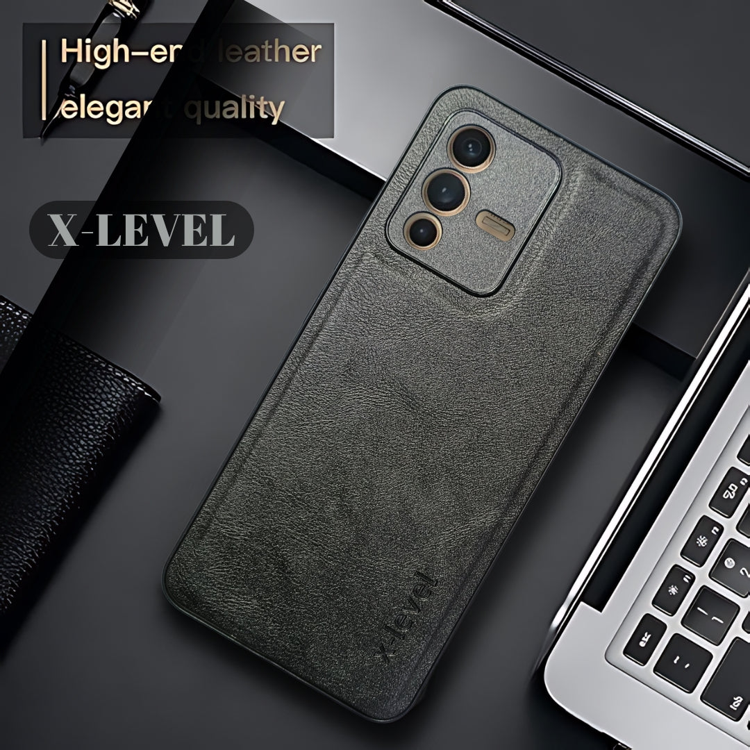X-LEVEL Black Leather Case for Vivo V23
