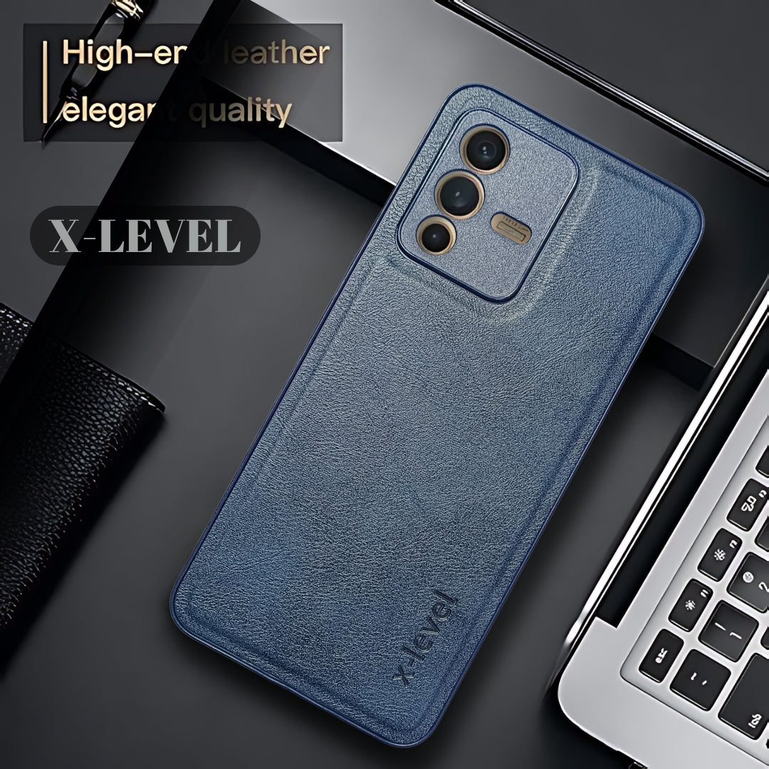X-LEVEL Blue Leather Case for Vivo V23