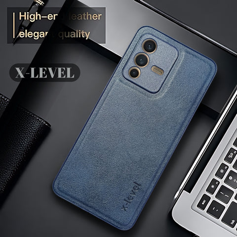 X-LEVEL Blue Leather Case for Vivo V23