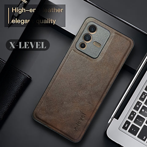 X-LEVEL Dark Brown Leather Case for Vivo V23