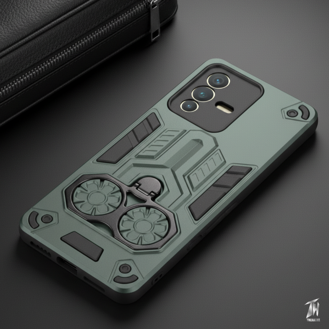 Green Cycle Armor Silicone Case for Vivo V23