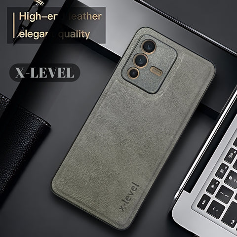 X-LEVEL Grey Leather Case for Vivo V23
