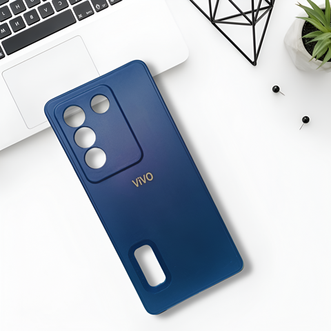 Dark Blue Candy Logo Cut  Silicone Case for Vivo V27
