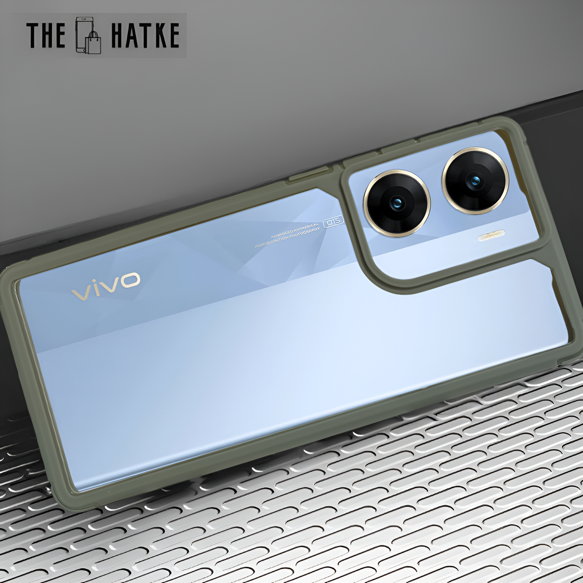 Pureview Grey Hybrid Shockproof Silicone Case for Vivo V29E