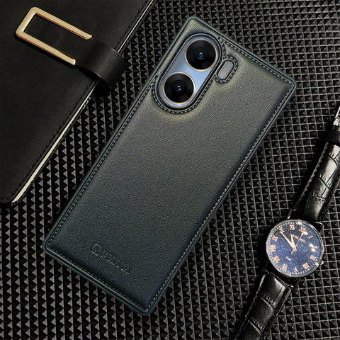 Prime Leather Black Leather Case for Vivo V29e