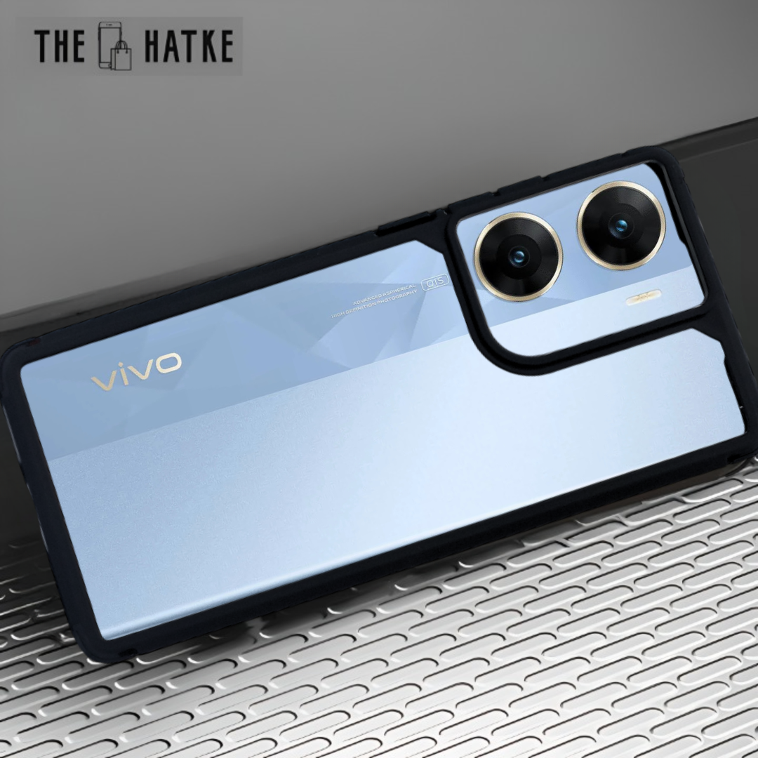 Pureview Black Hybrid Shockproof Silicone Case for Vivo V29E
