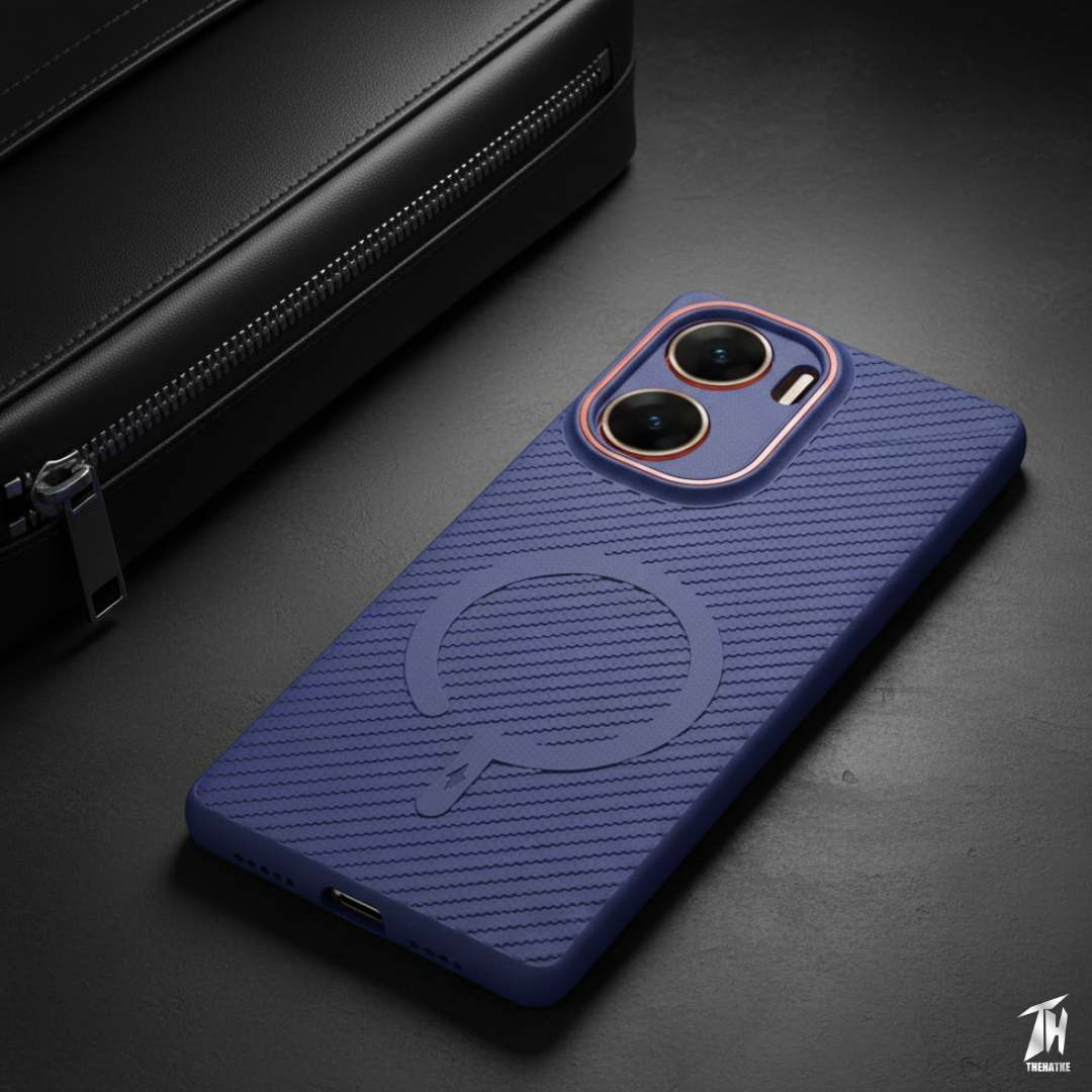 Gripon Dark Blue Silicone Case for Vivo V29e