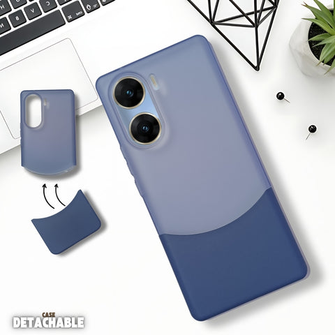 Dark Blue  Detach Matte Case for Vivo V29E