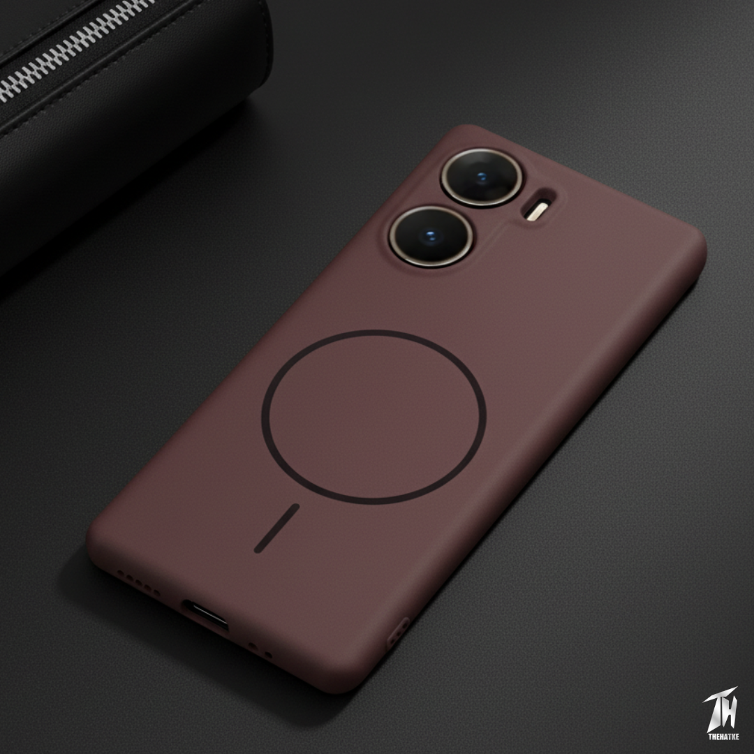 CAVEN Dark Brown Silicone case for Vivo V29e