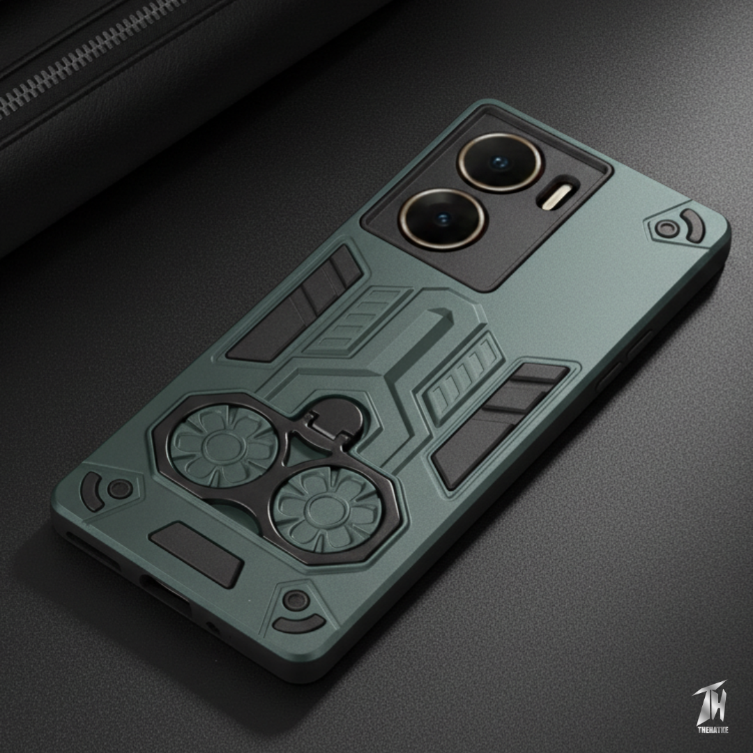 Green Cycle Armor Silicone Case for Vivo V29e