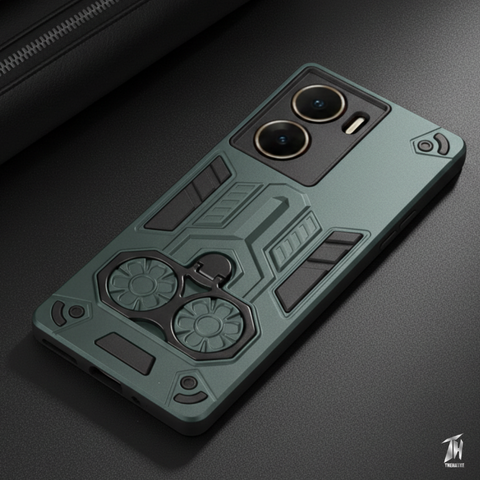 Green Cycle Armor Silicone Case for Vivo V29e