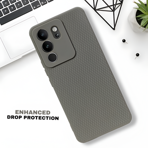 Grey Line Wave Silicone Case for Vivo V29 Pro