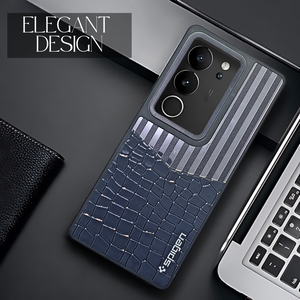 TexturGuard Dark Blue Silicone Case for Vivo V29