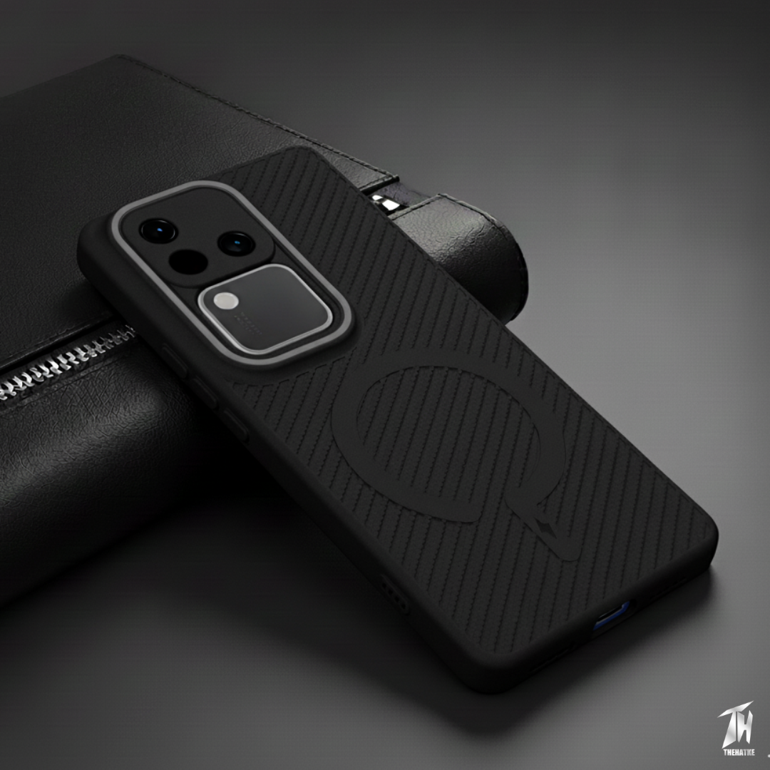 Gripon Black (Grey RING)Silicone Case for Vivo V30