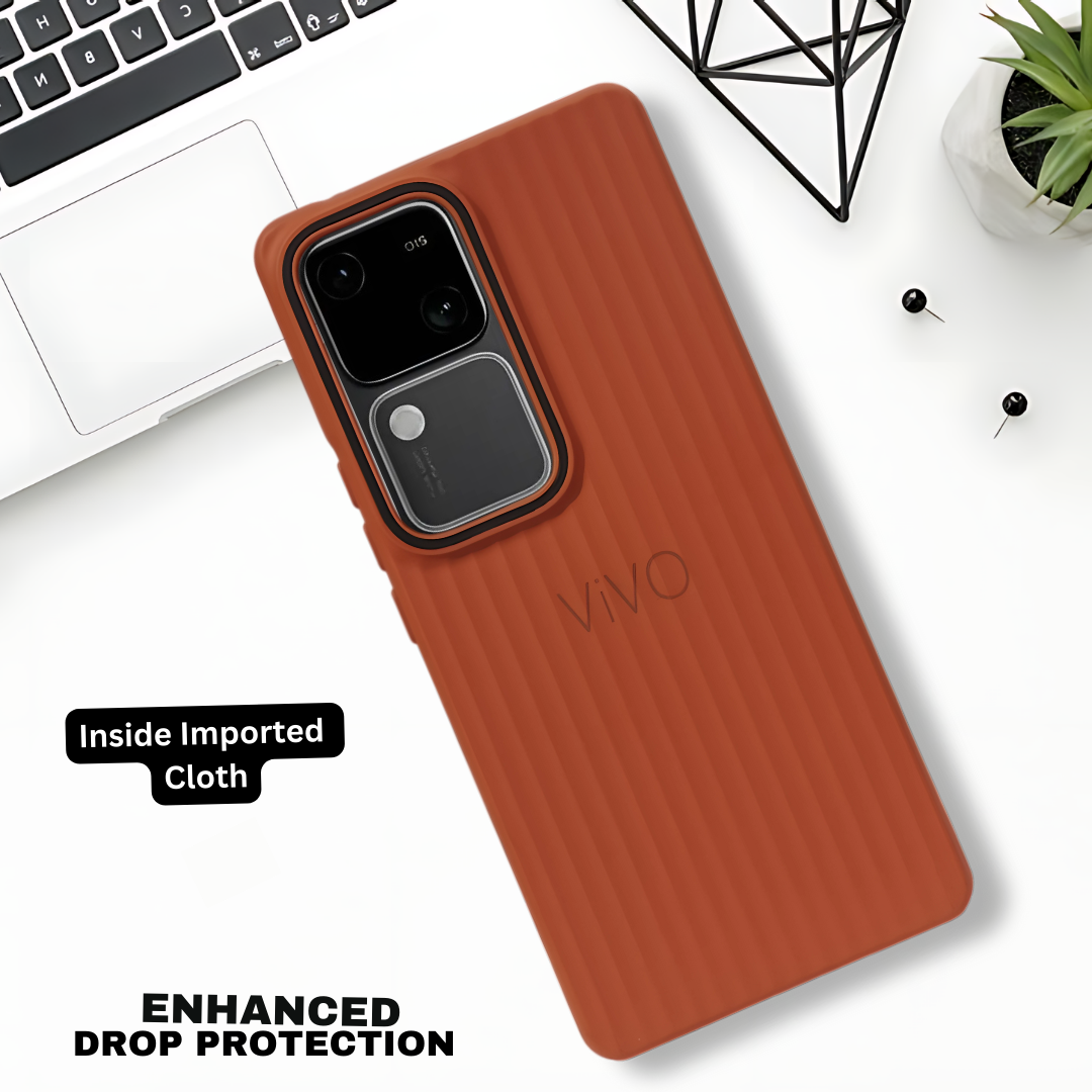 Brown SleekLine Silicone Case for Vivo V30