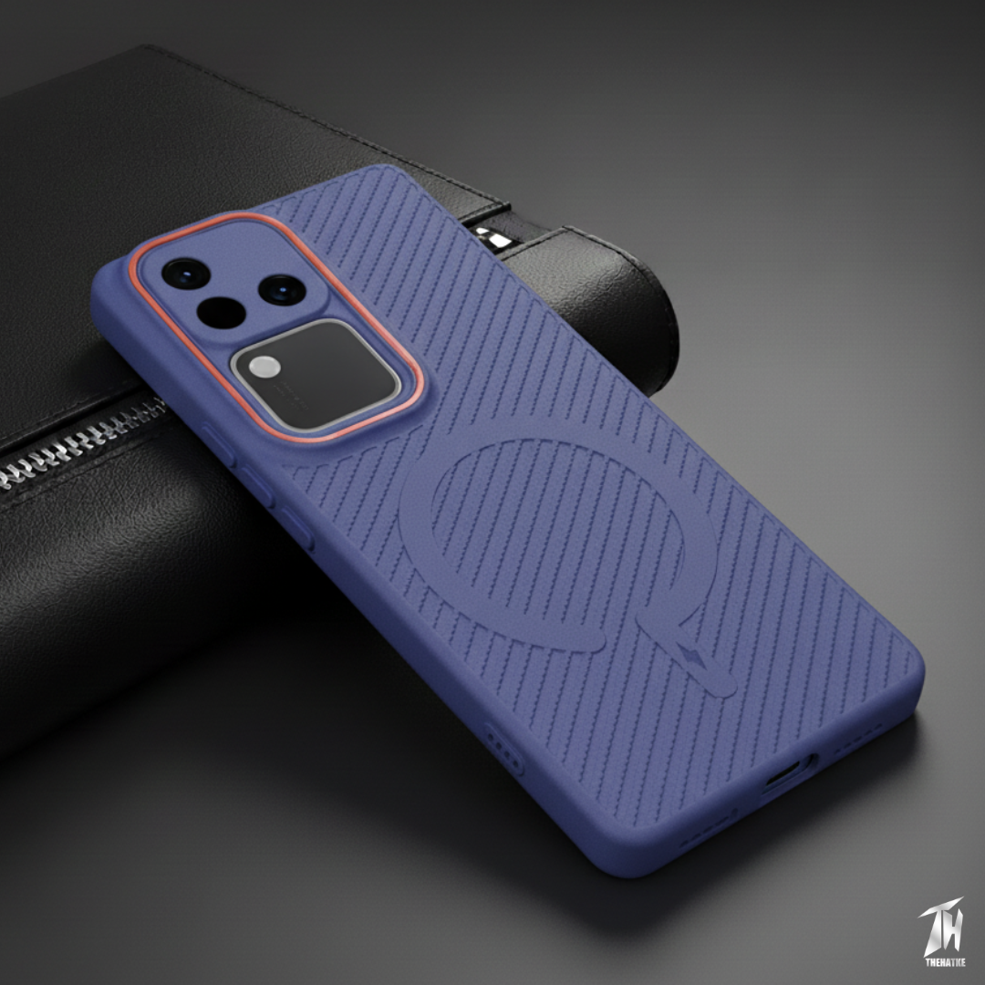 Gripon Dark Blue Silicone Case for Vivo V30