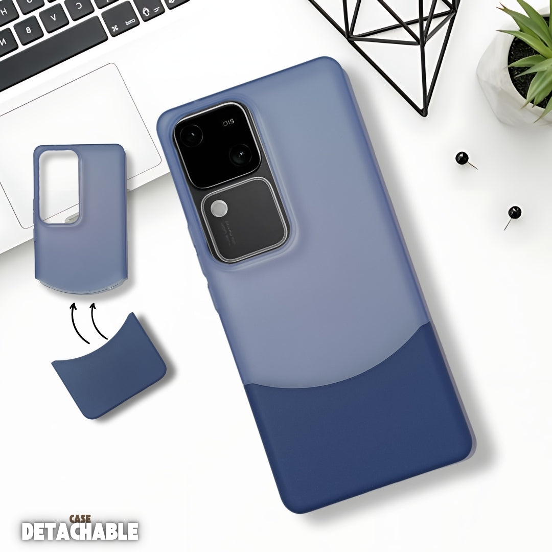Dark Blue Detach Matte Case for Vivo V30