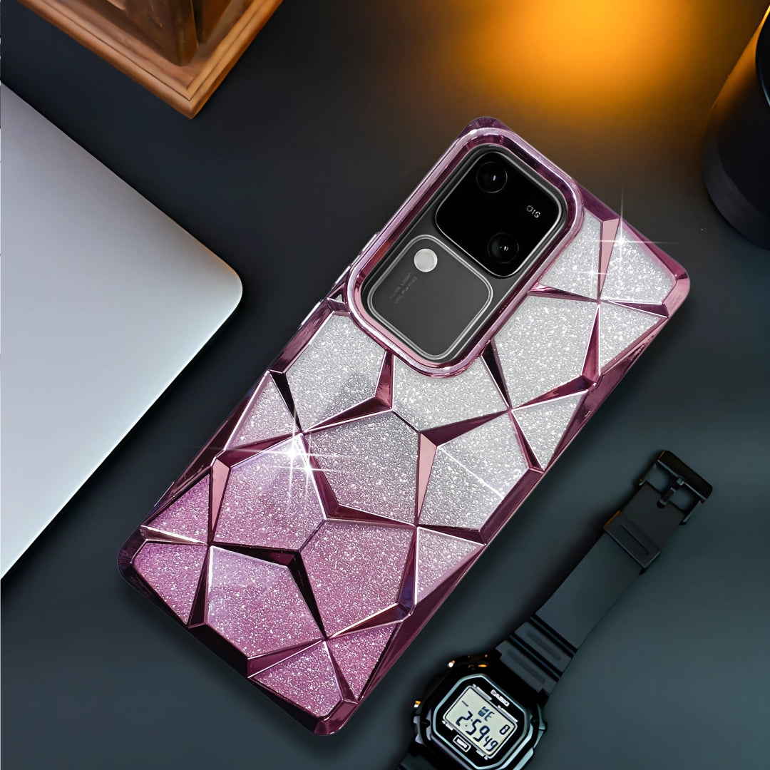 Dazzle Pink Silicone case for Vivo V30 Pro