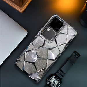 Dazzle Silver Silicone case for Vivo V30 Pro