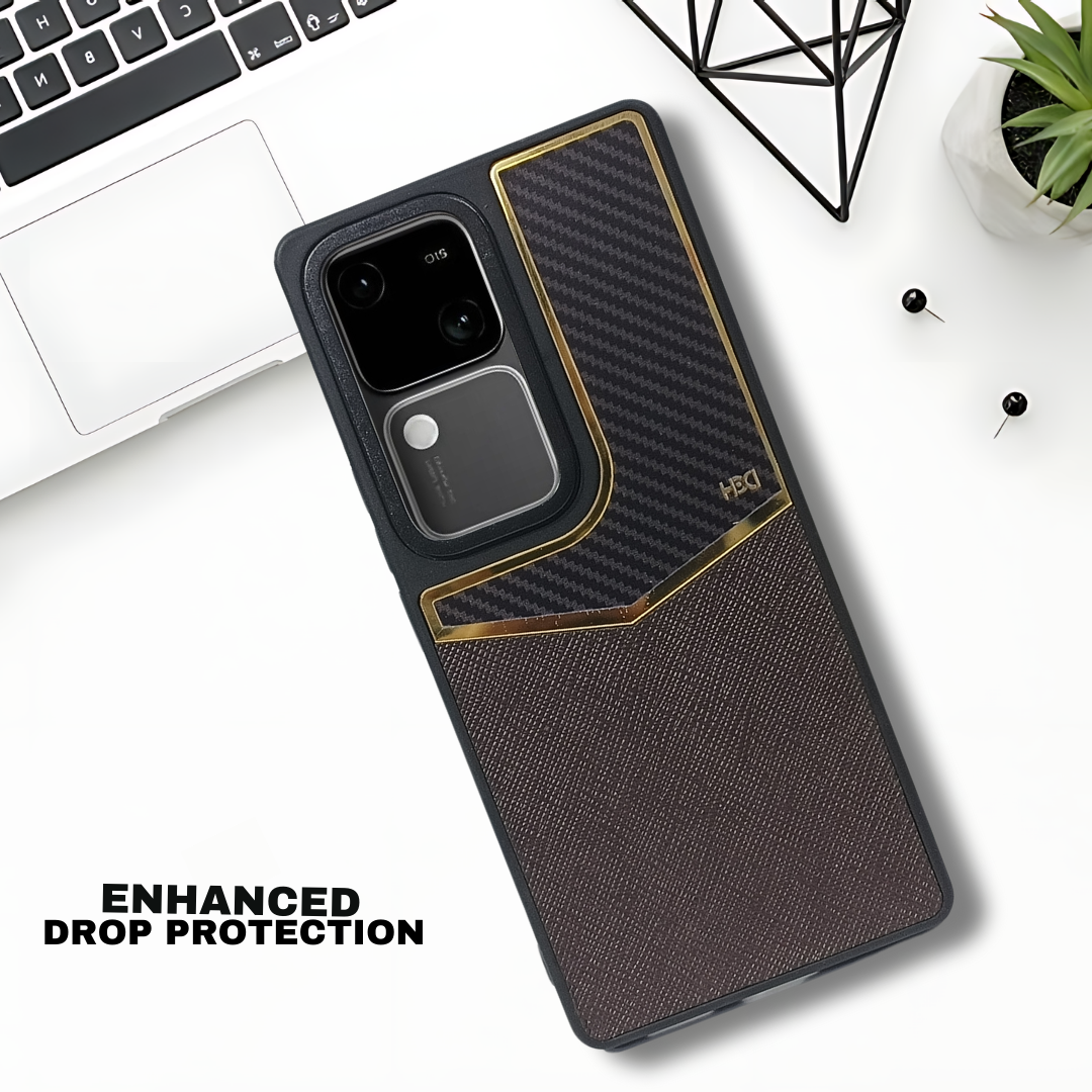 GoldAura Dark Brown Case for Vivo V30