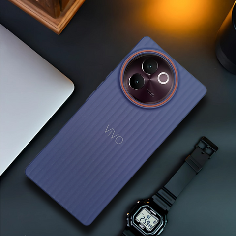 Dark Blue SleekLine Silicone Case for Vivo V30E