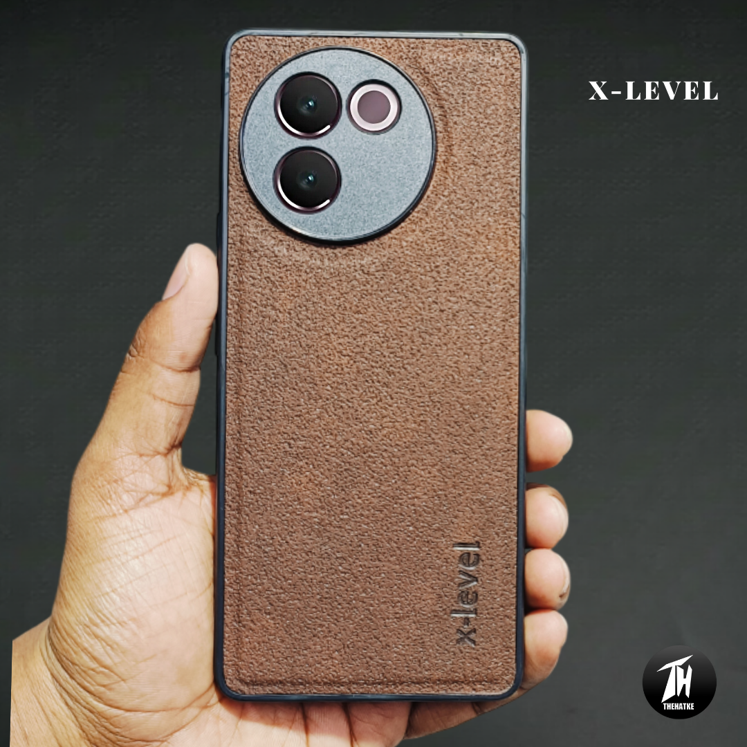 X-LEVEL Dark Brown Leather Case for Vivo V30E