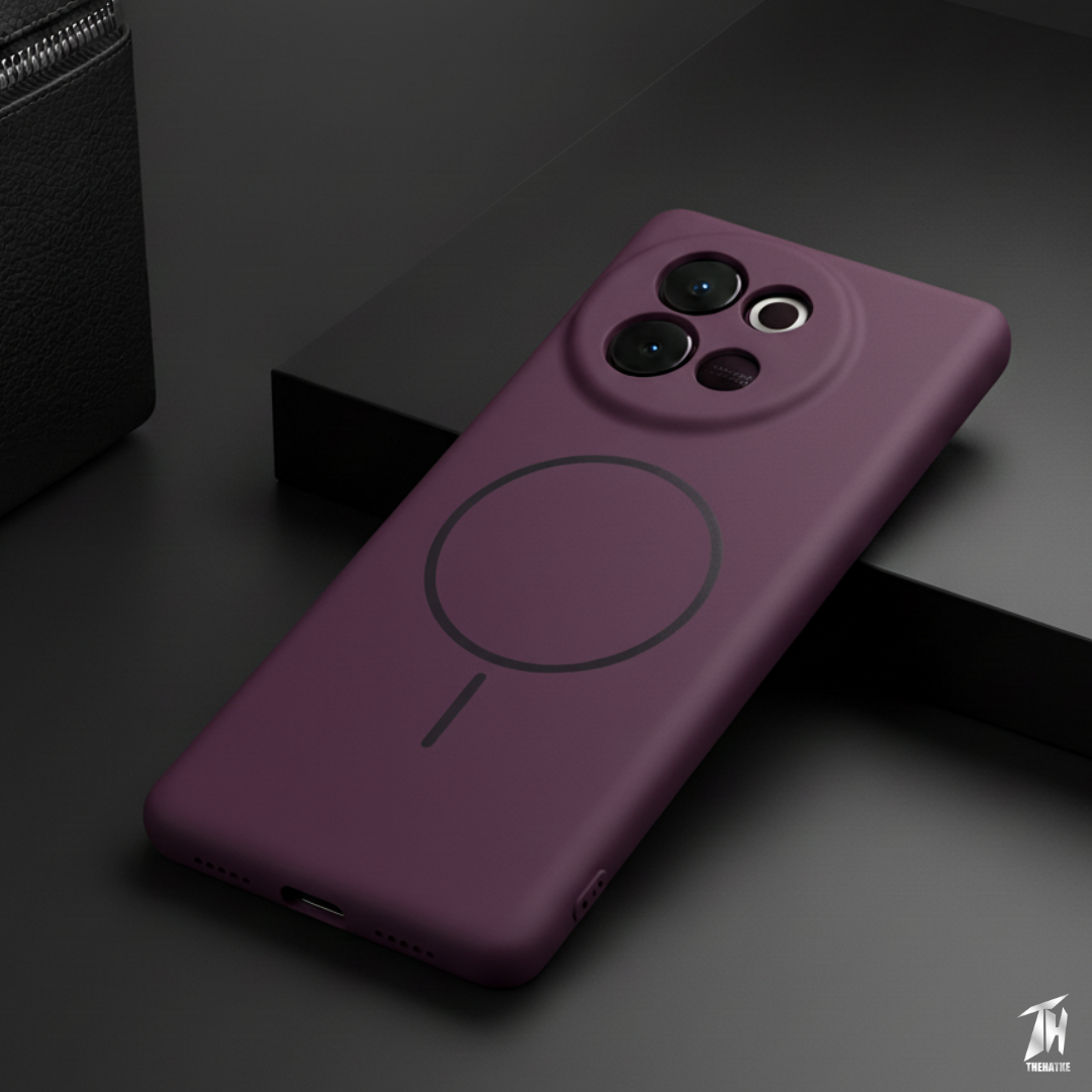 CAVEN Dark Pink Silicone case for Vivo V30e