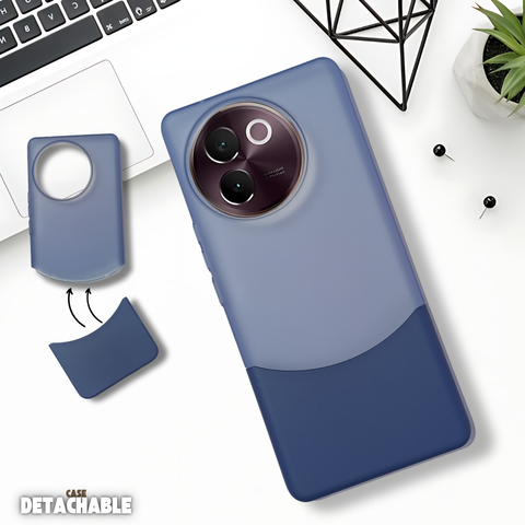 Dark Blue Detach Matte Case for Vivo V30E