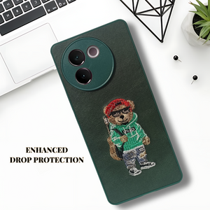 Green leather Guitar Camera Ornamented for Vivo V30E