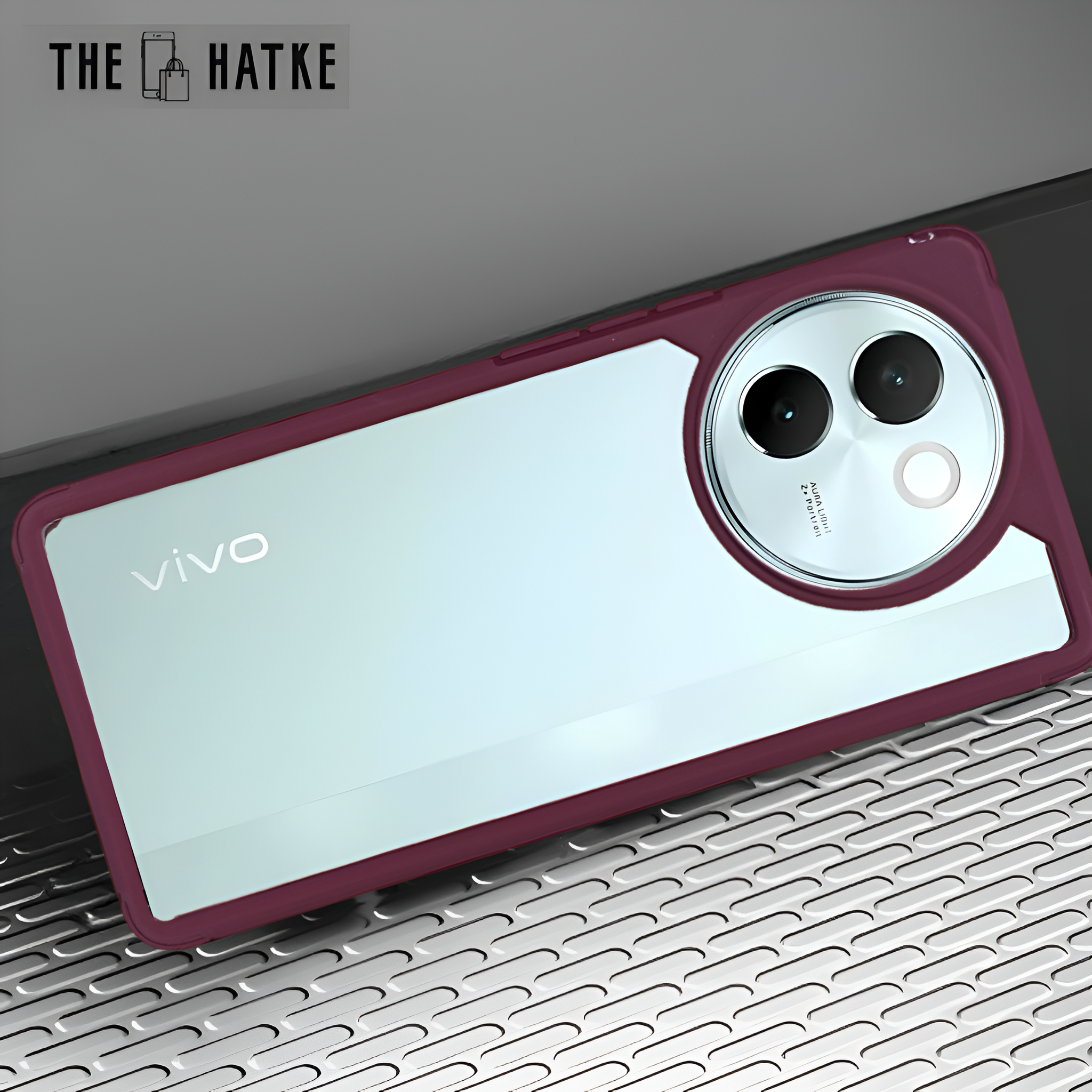 Pureview Mehroon Hybrid Shockproof Silicone Case for Vivo V30E