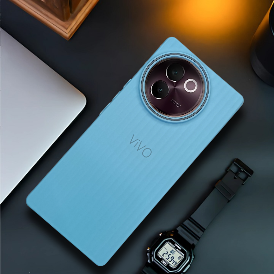 Sky Blue SleekLine Silicone Case for Vivo V30E