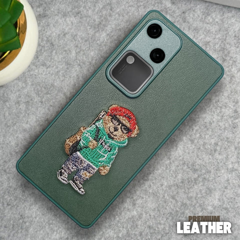 Green leather Guitar Camera Ornamented for Vivo V30