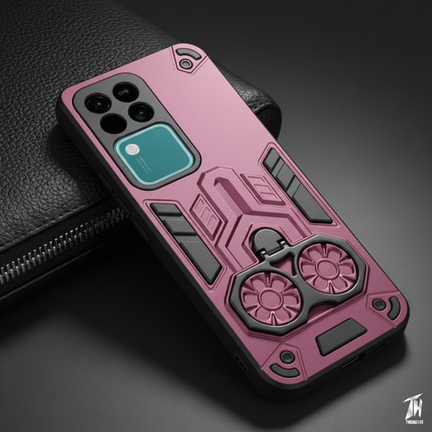 mehroon Cycle Armor Silicone Case for Vivo V30