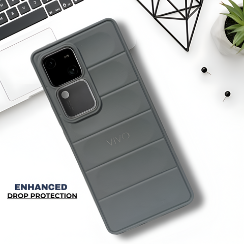 Grey Wave Silicone Case for Vivo V30