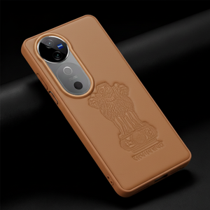 Ashoka Brown Leather Case for Vivo V40
