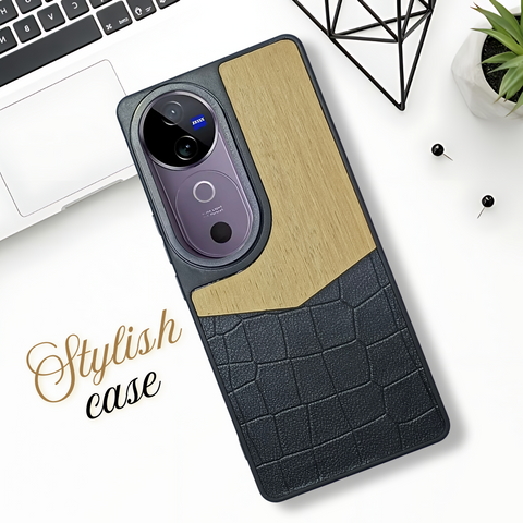 WoodTouch Cream Case for Vivo V40 Pro
