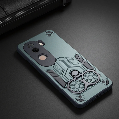 Green Cycle Armor Silicone Case for Vivo V40e